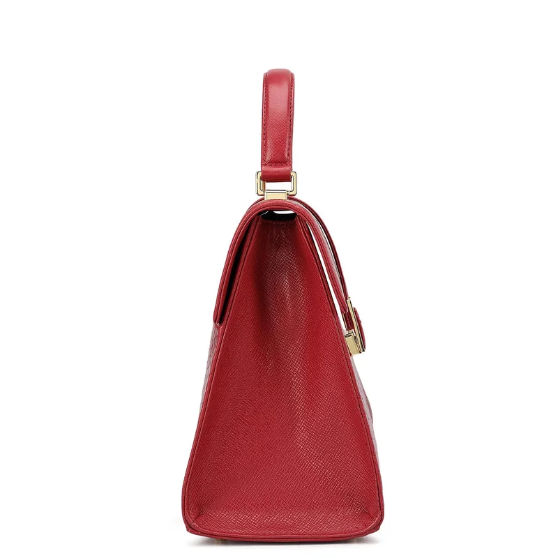 Da Milano Plumberry Medium Croco Leather Satchel - Plumberry for Women | Best Price UAE